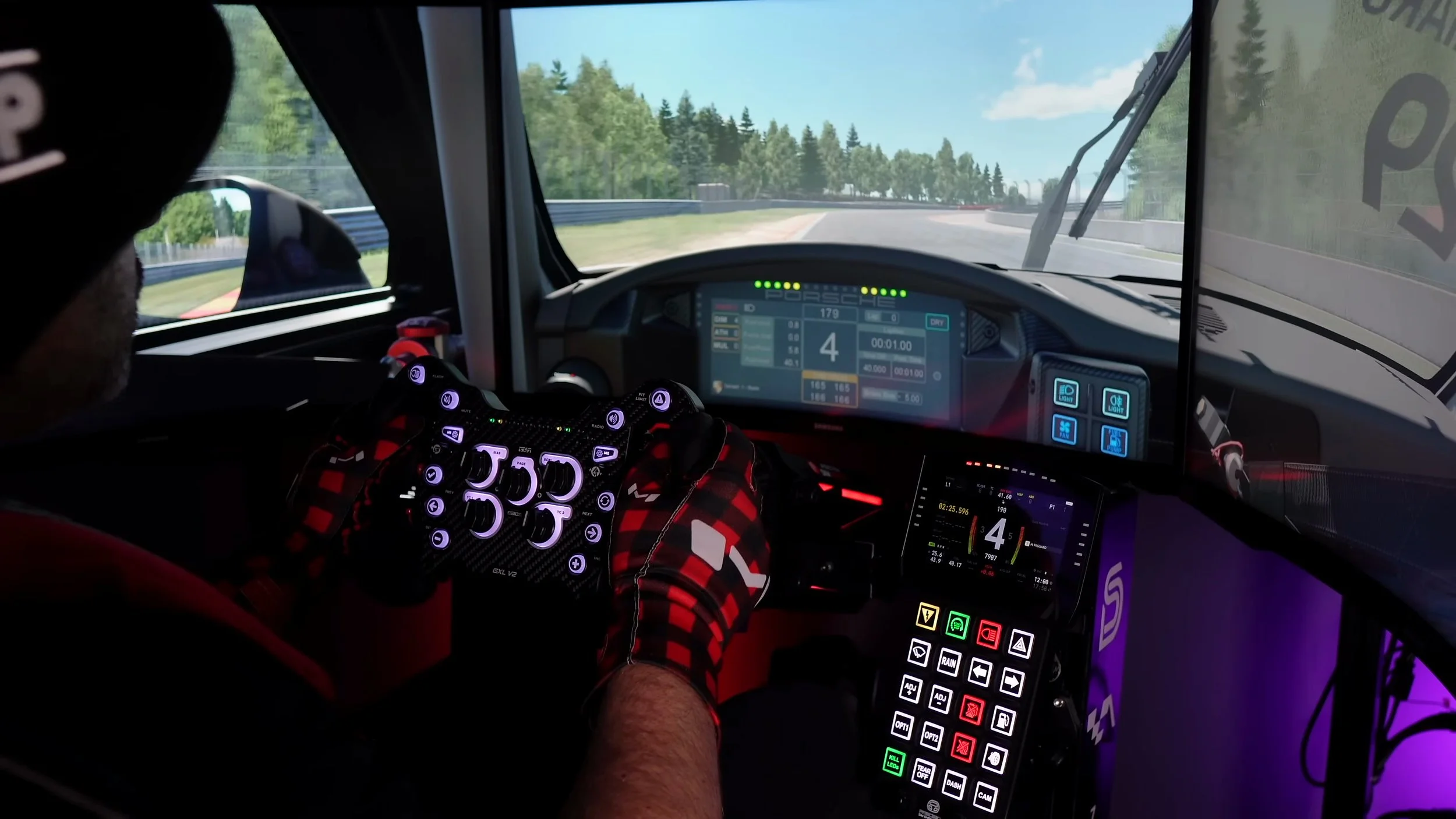 Driving with the D-BOX motion system.