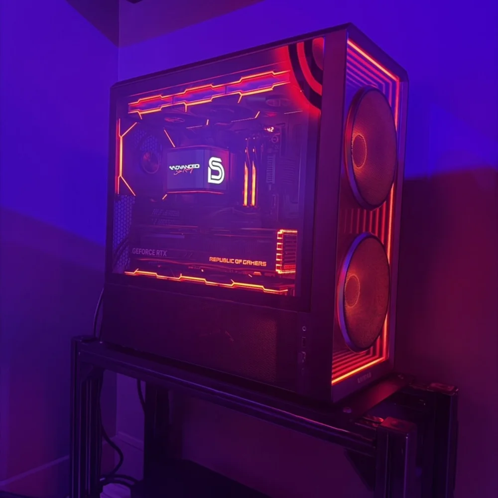 The current build with an ROG graphics card