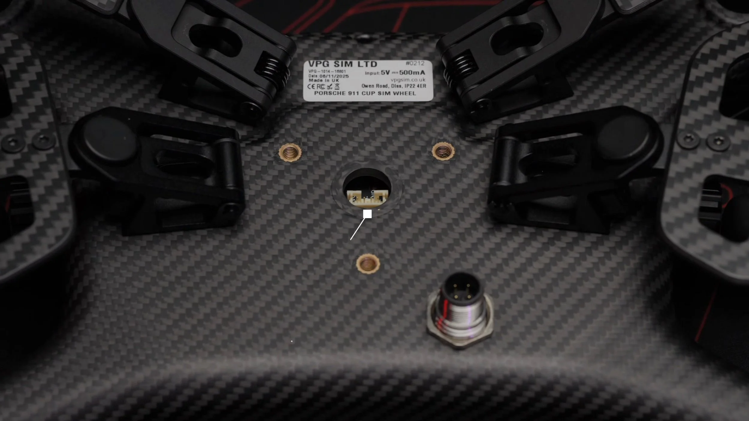 The rear mounting area and paddle assemblies.