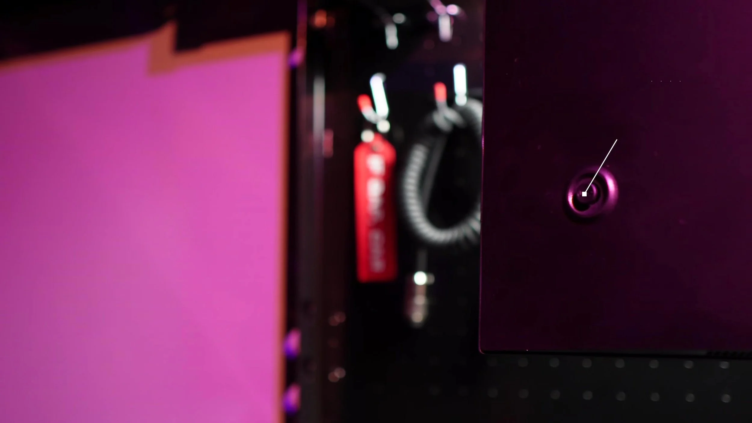 The rear joystick used for the on-screen controls.