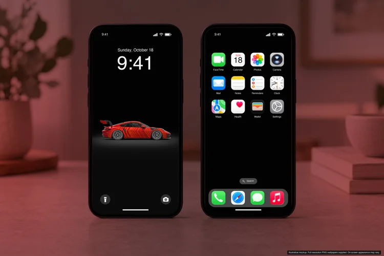 Podium in midnight · Red & Orange