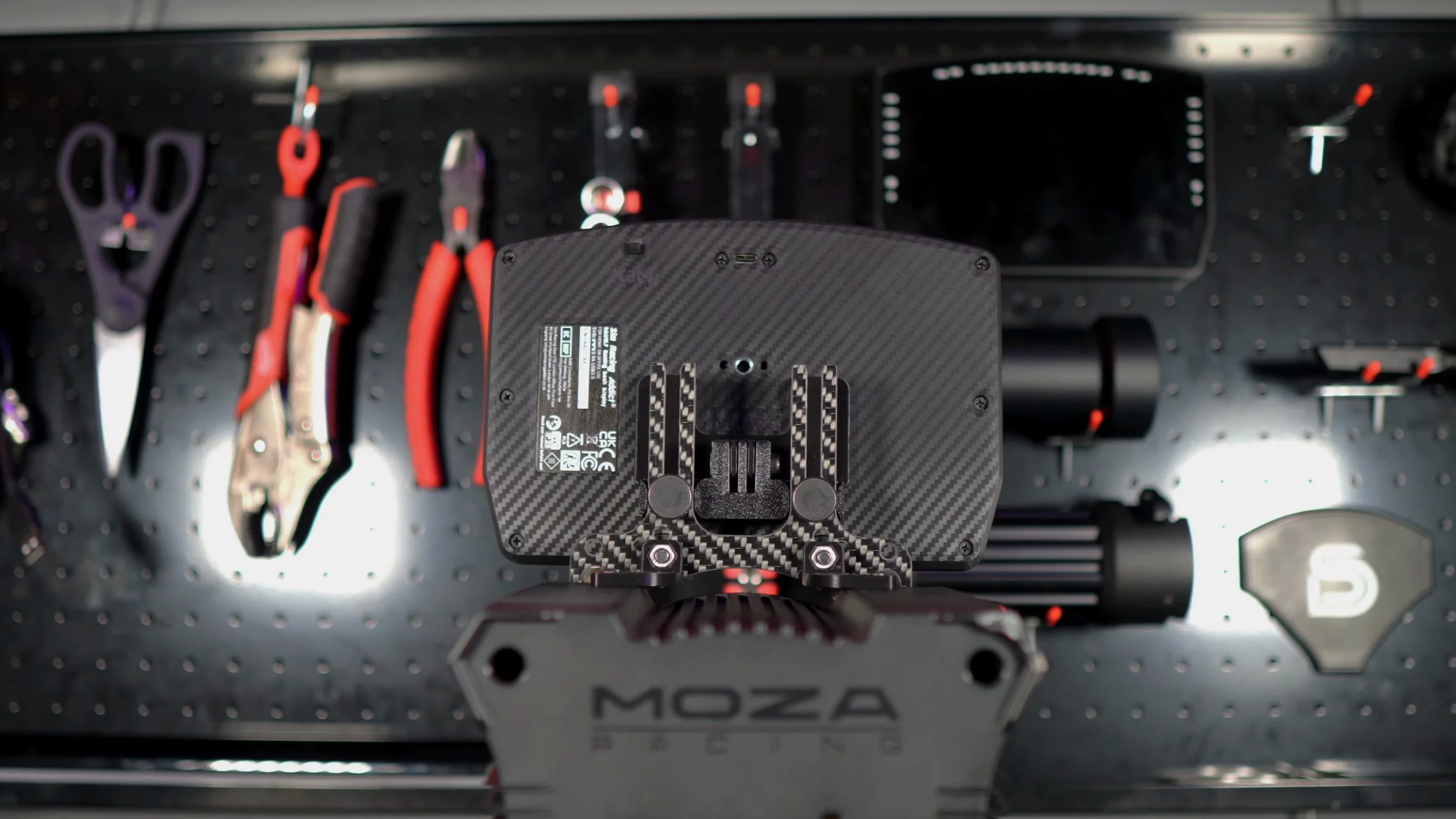 The rear enclosure and mounting bracket.