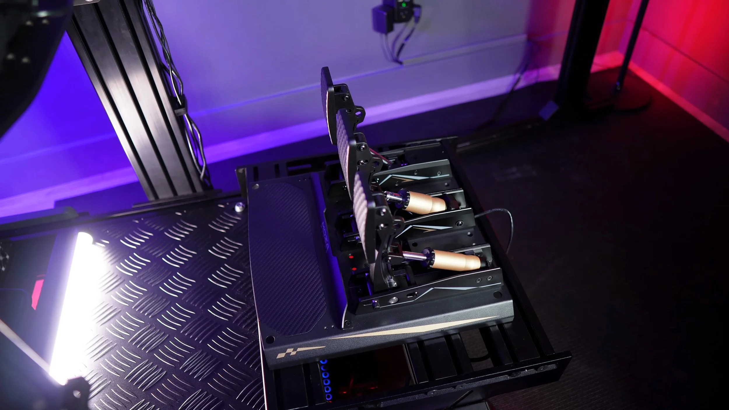 The CRP2 pedal set installed on the rig.