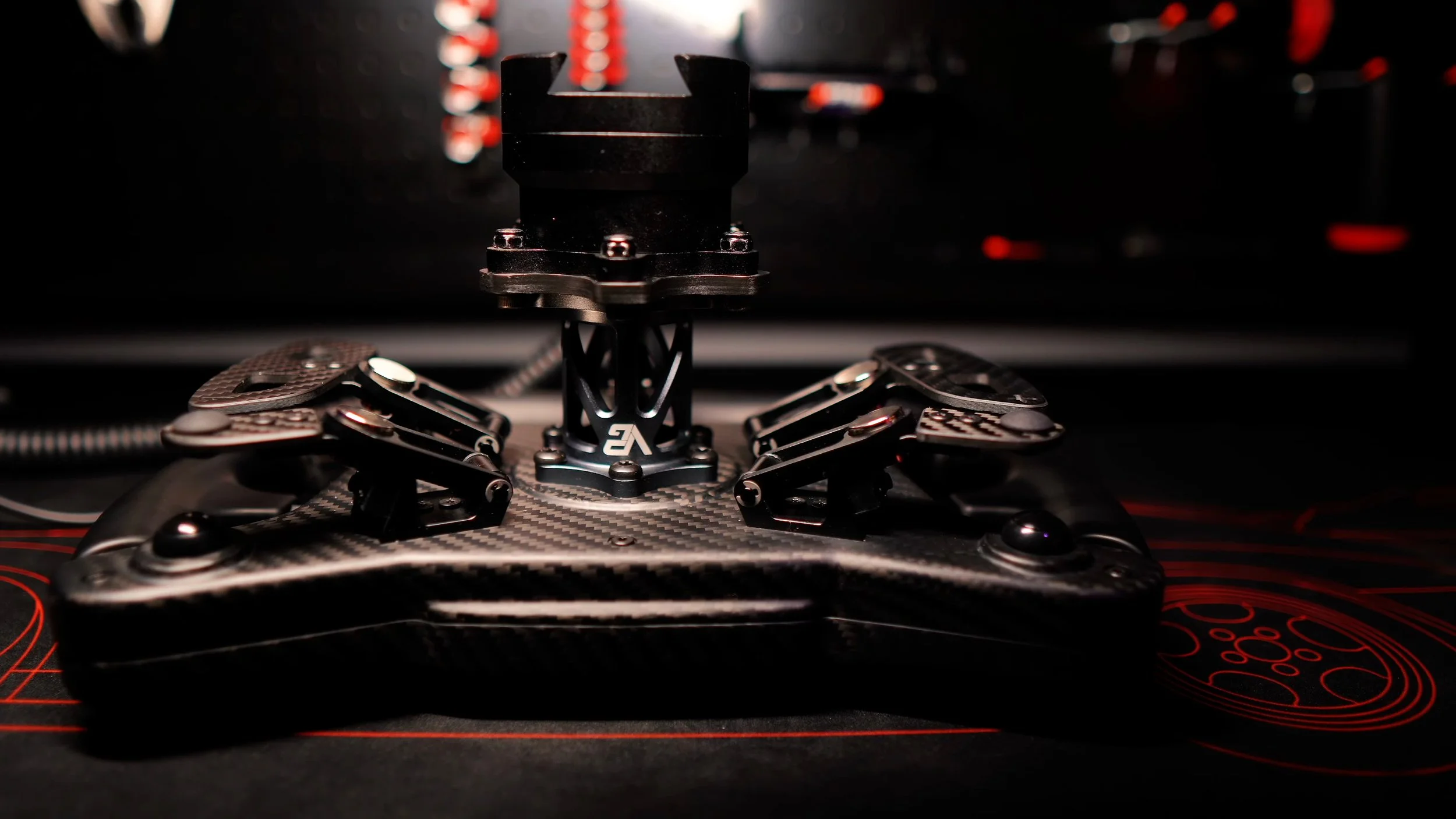 The rear hub and paddle assemblies.