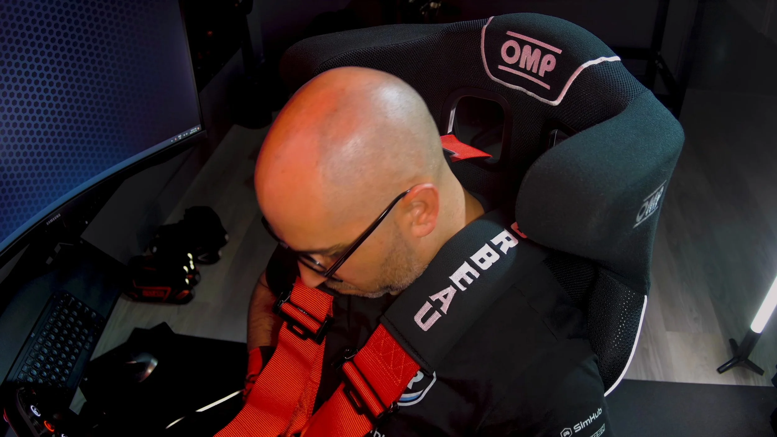 The harness fitted during the review.
