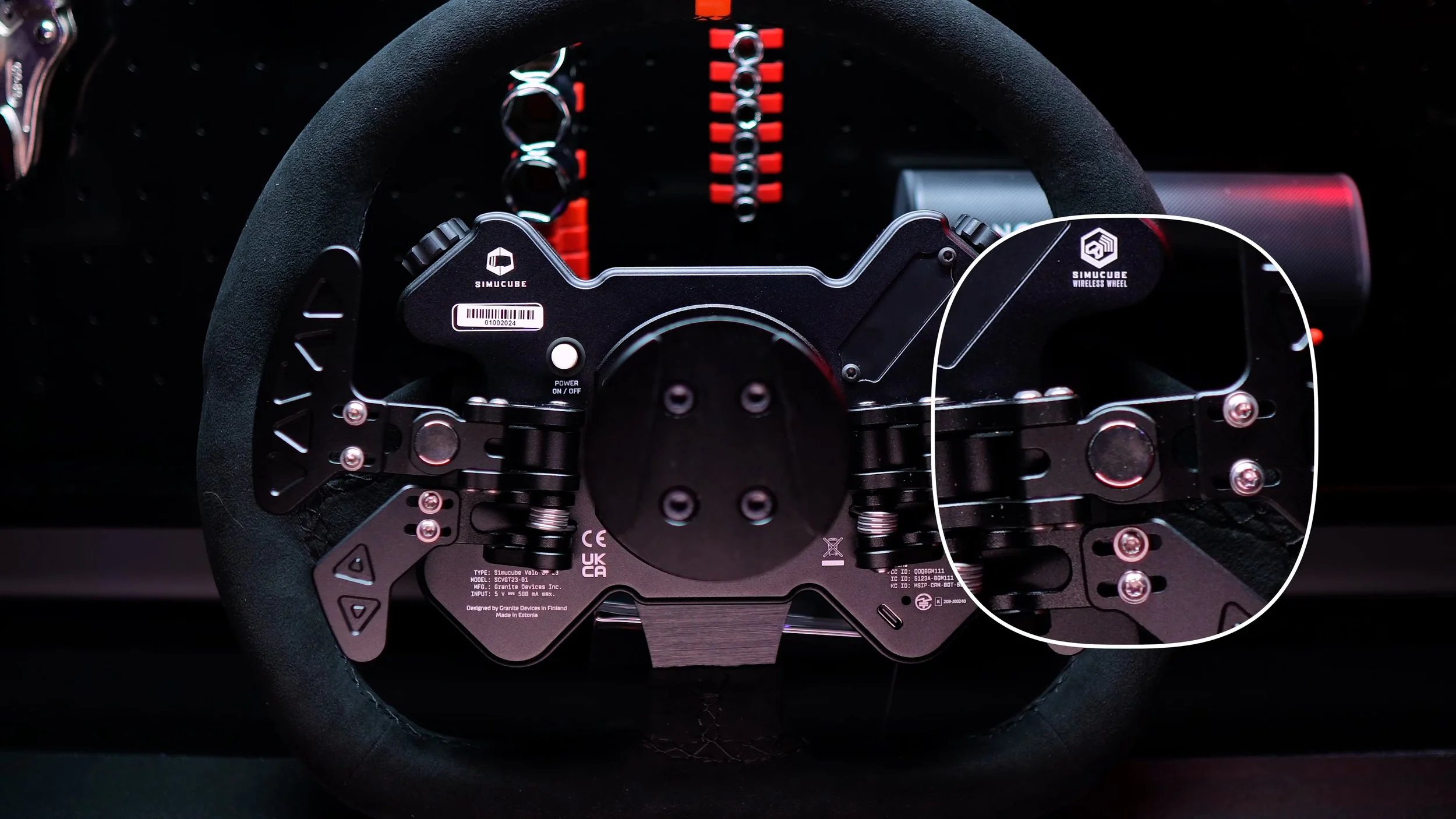 The rear paddle assemblies.