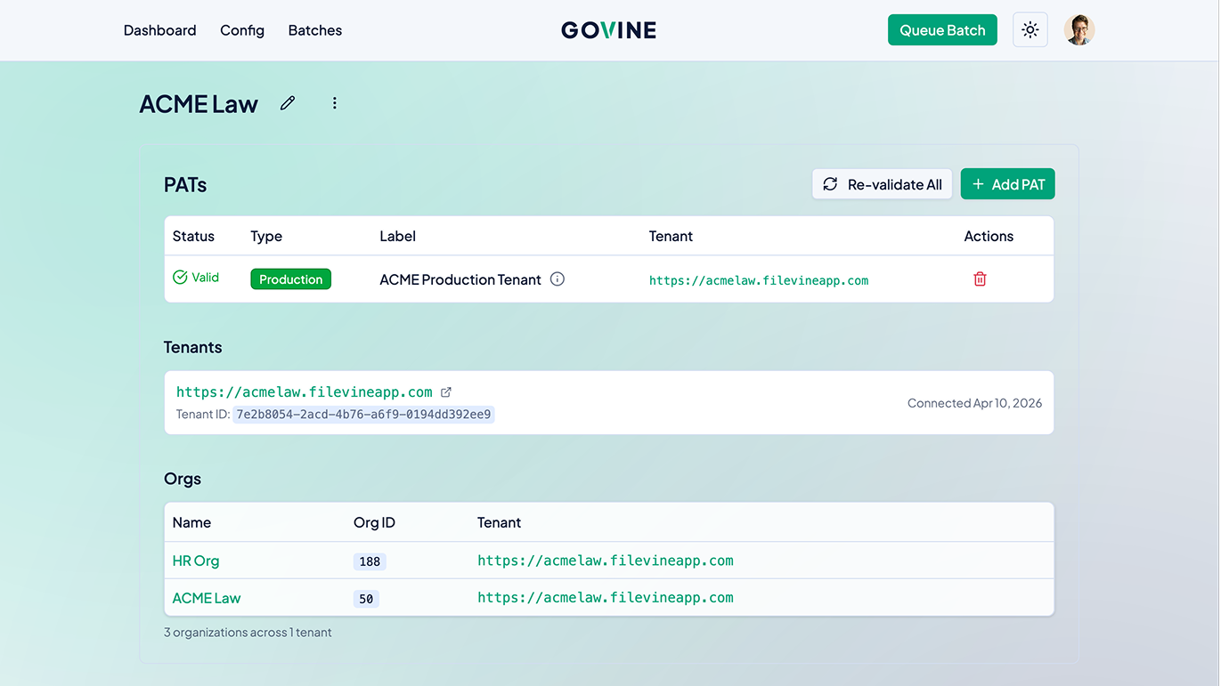 GoVine Dashboard 2