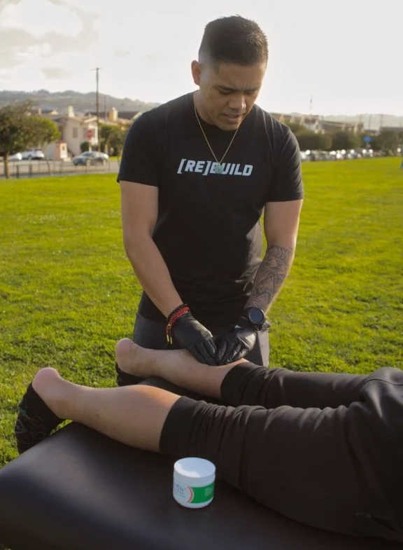 Outdoor mobile physical therapy session in San Mateo County