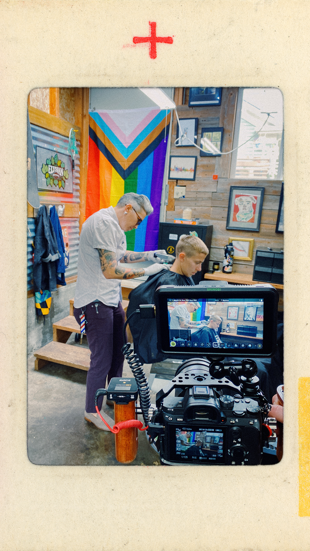 Behind the scenes filming at The Barber Collective