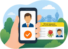 Phone showing a new GoGet account approved next to a driver licence