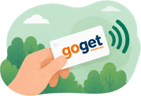 Hand tapping a GoGet Smartcard