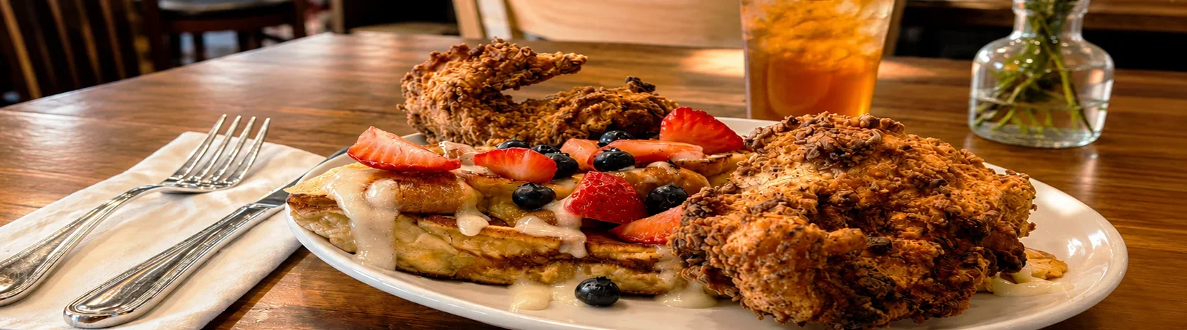 Honey Seed brunch plates and drinks