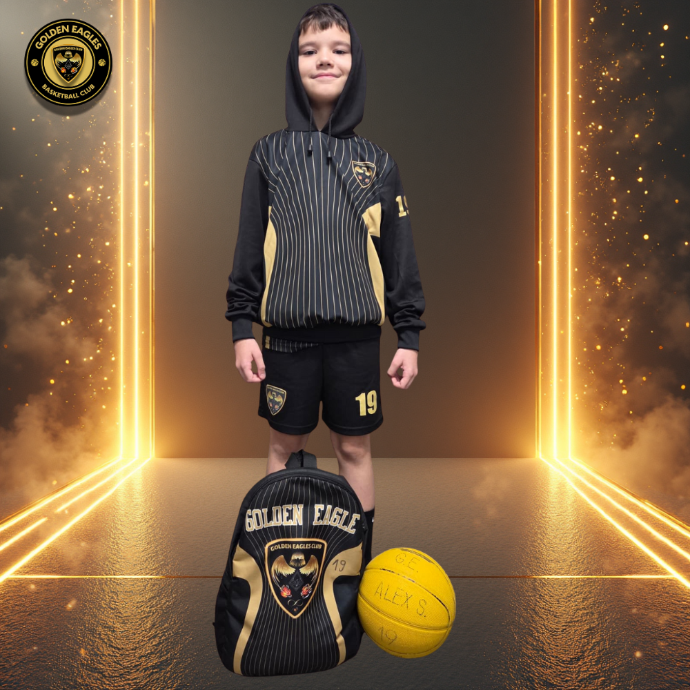 Ghiozdan Oficial 2025 – Ediție Golden, echipament personalizat pentru baschet