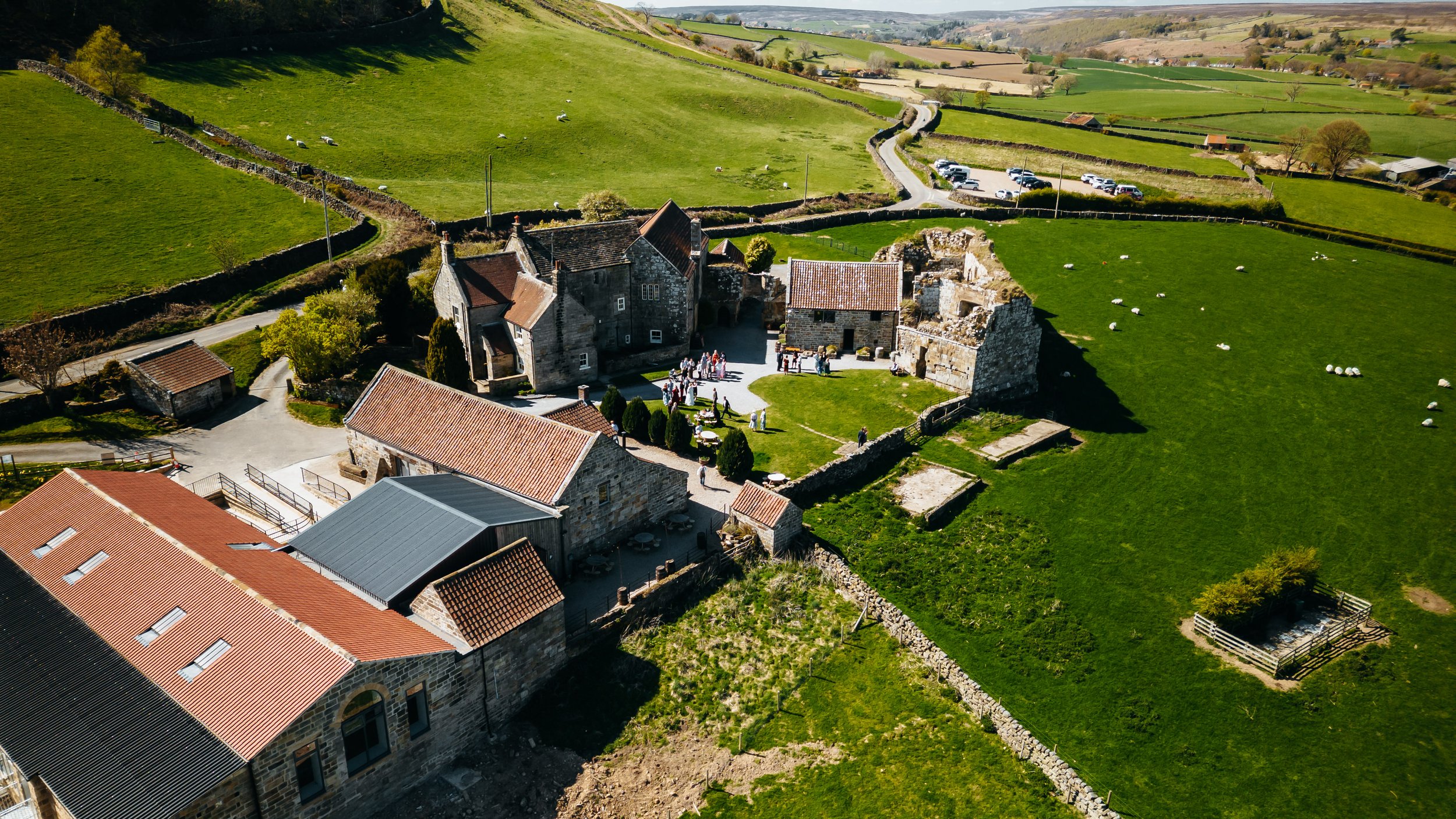 Wedding at Danby Castle Barn, Danby, near Whitby, photographed by Aaron Jeffels