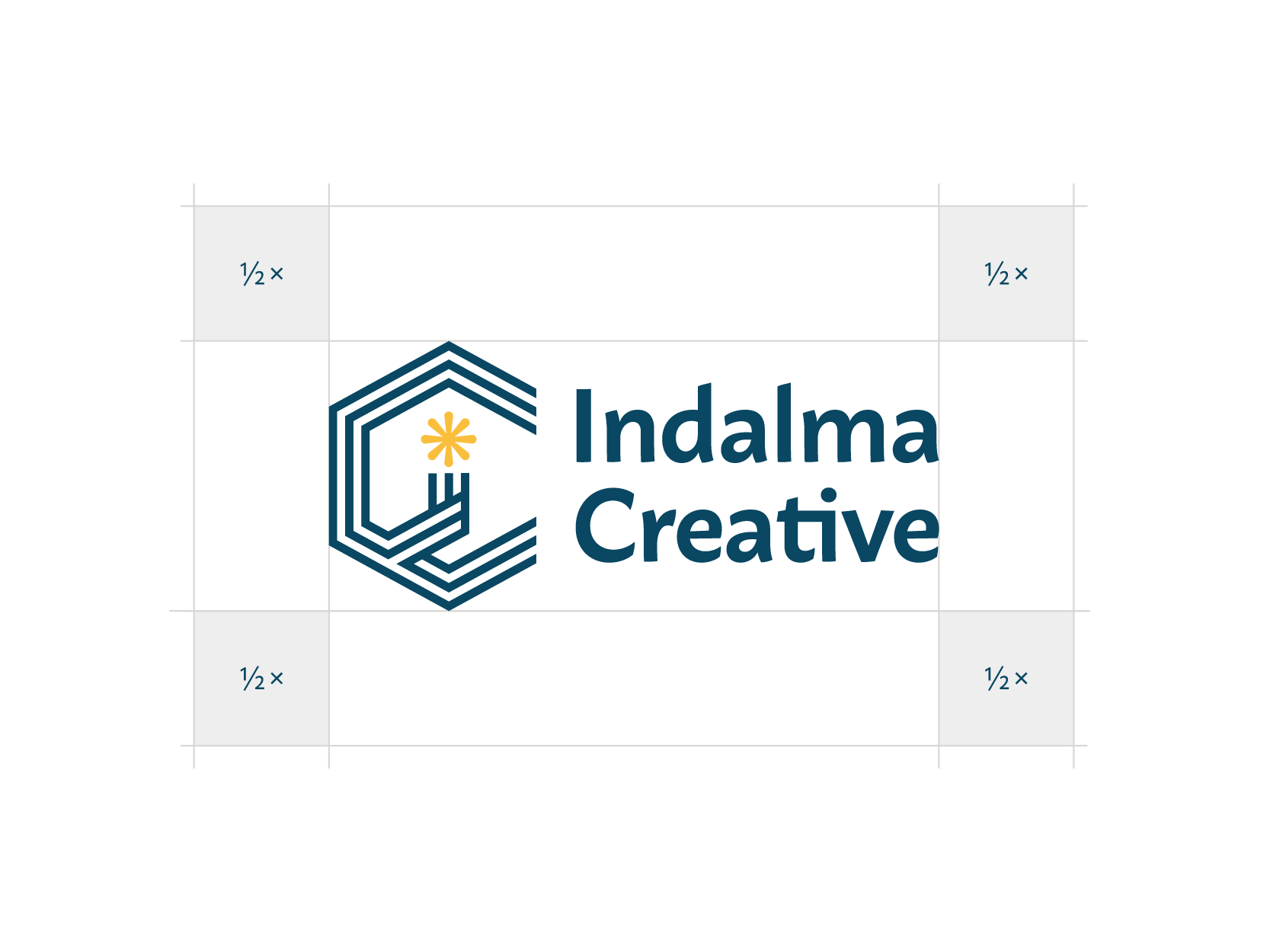 Indalma's Primary Logo with Clear Space
