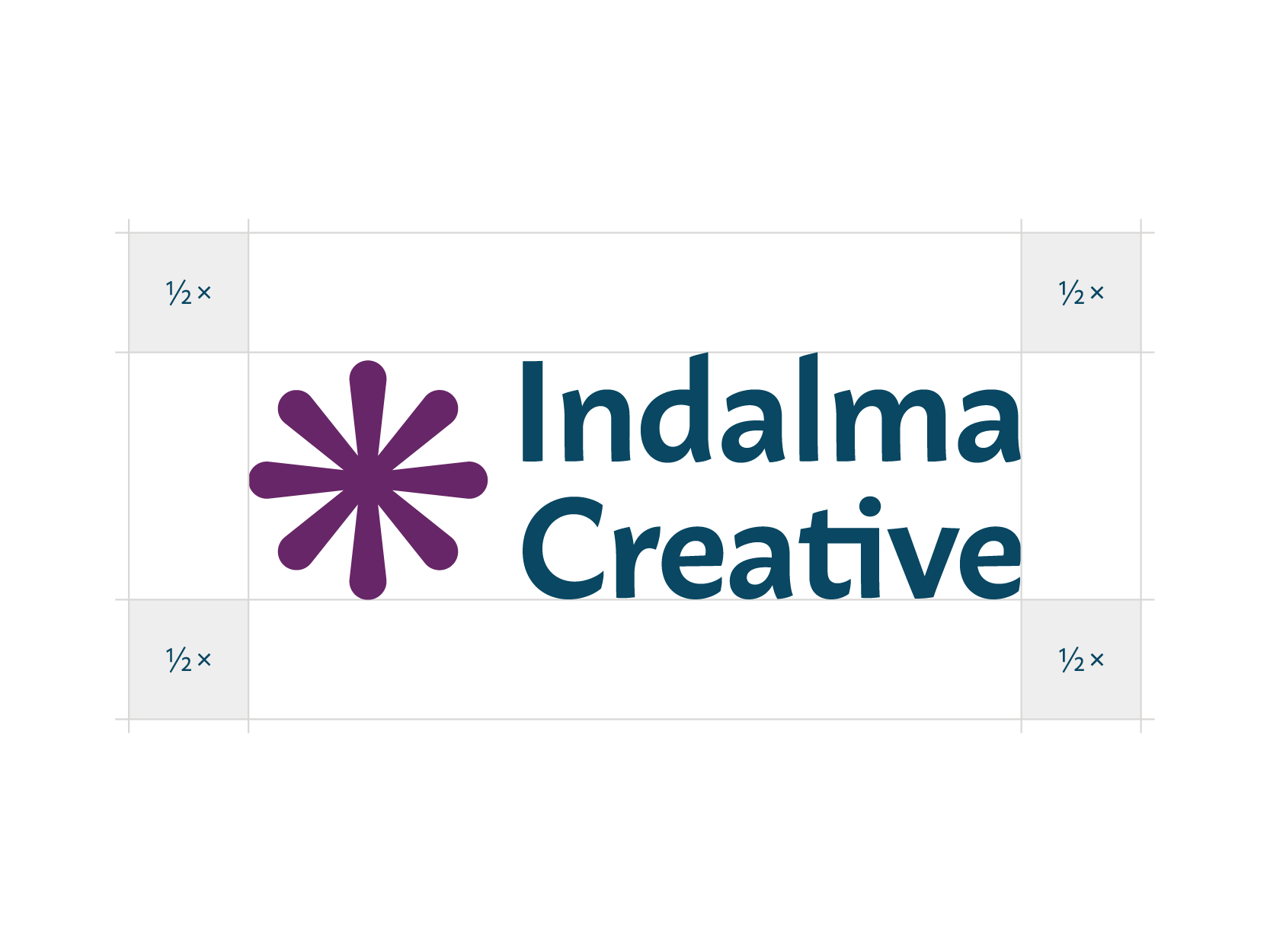 Indalma's Tertiary Logo with Clear Space