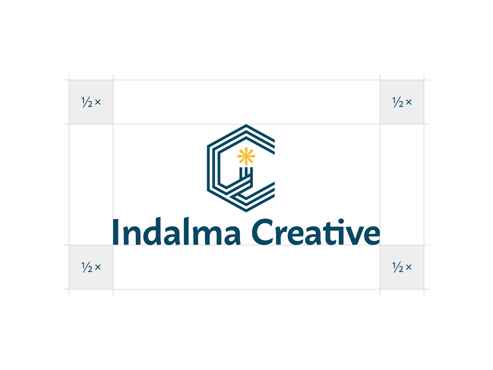 Indalma's Secondary Logo with Clear Space