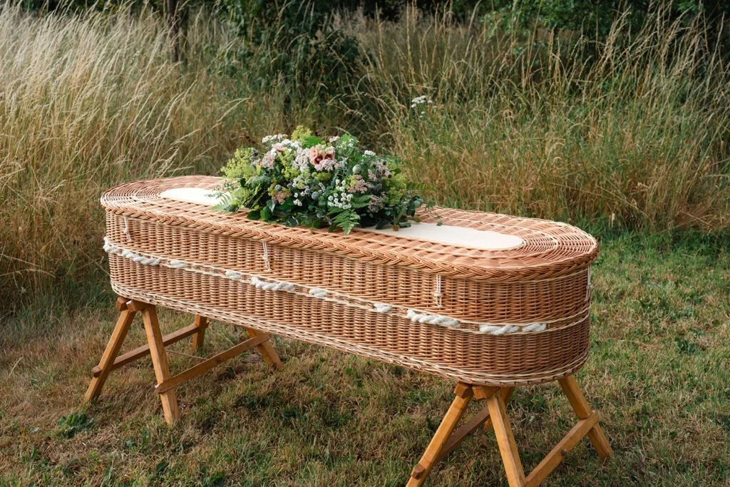Arrow handmade willow coffin