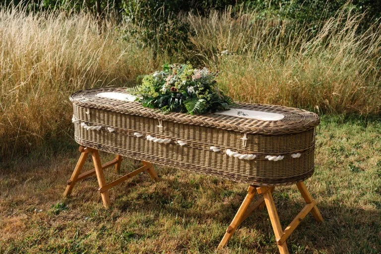 Pinsley handmade willow coffin