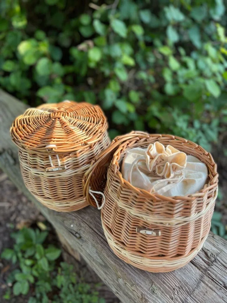 Handmade willow ash caskets
