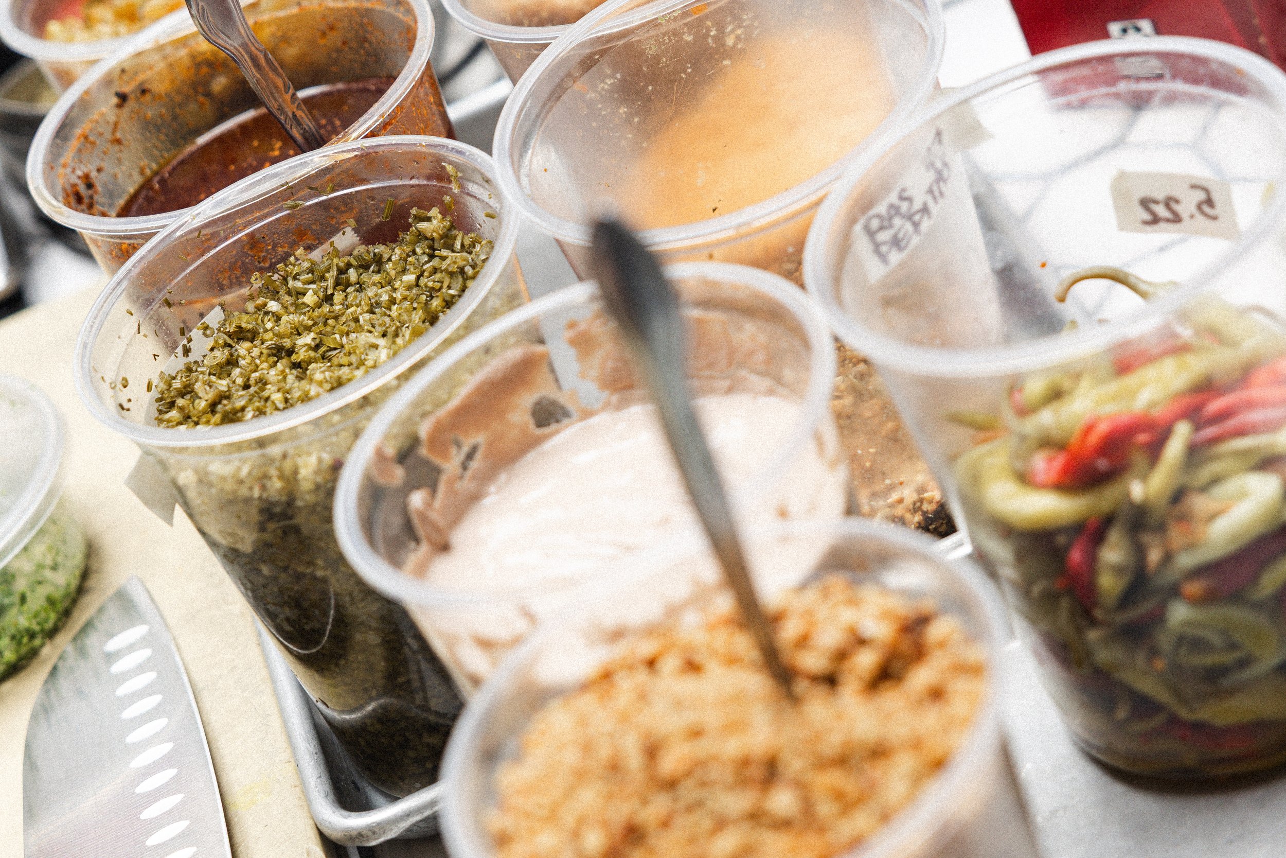Prepared spices and ingredients in the Ciudad kitchen