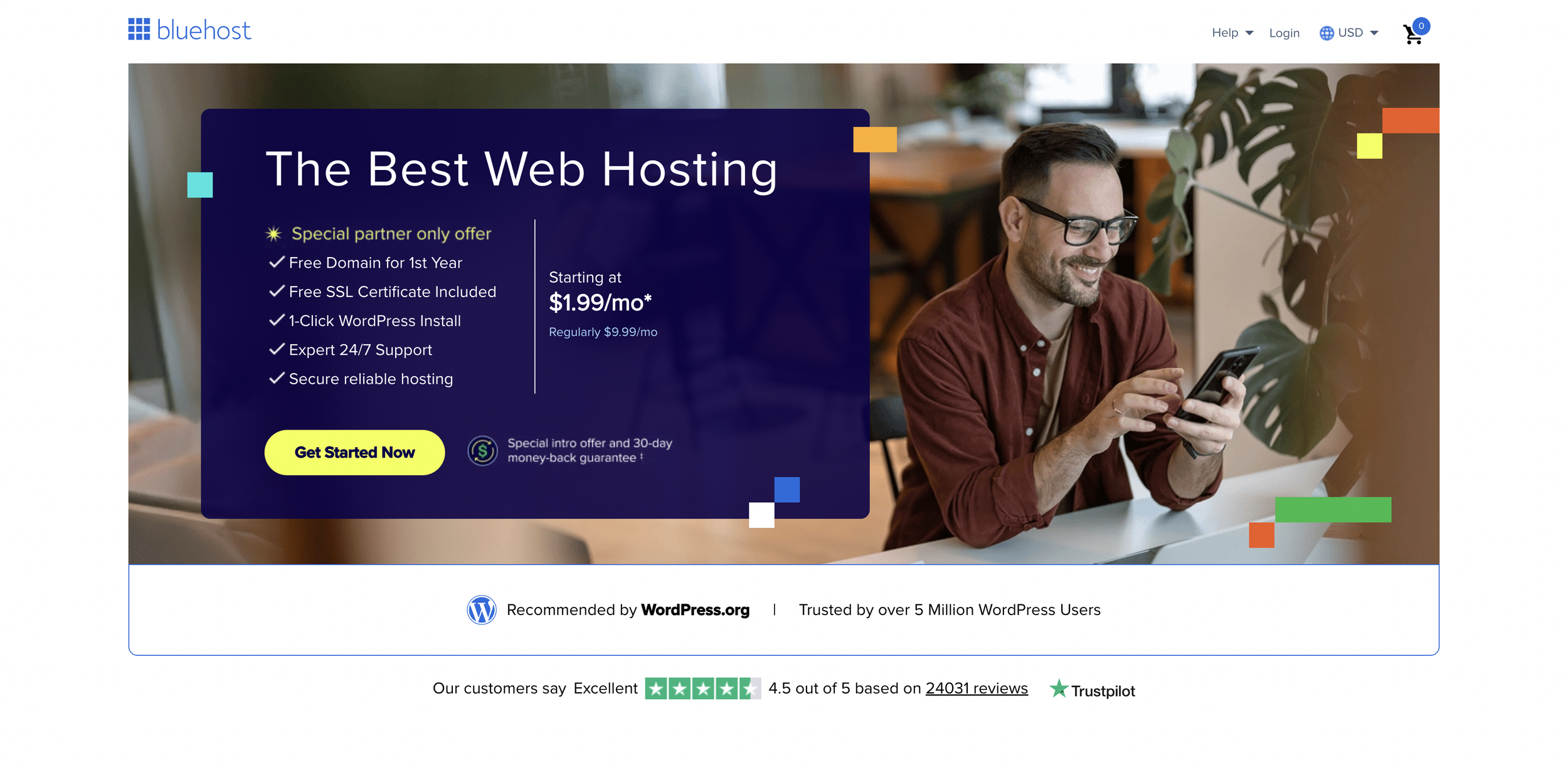 Exclusive Bluehost Offer Screenshot