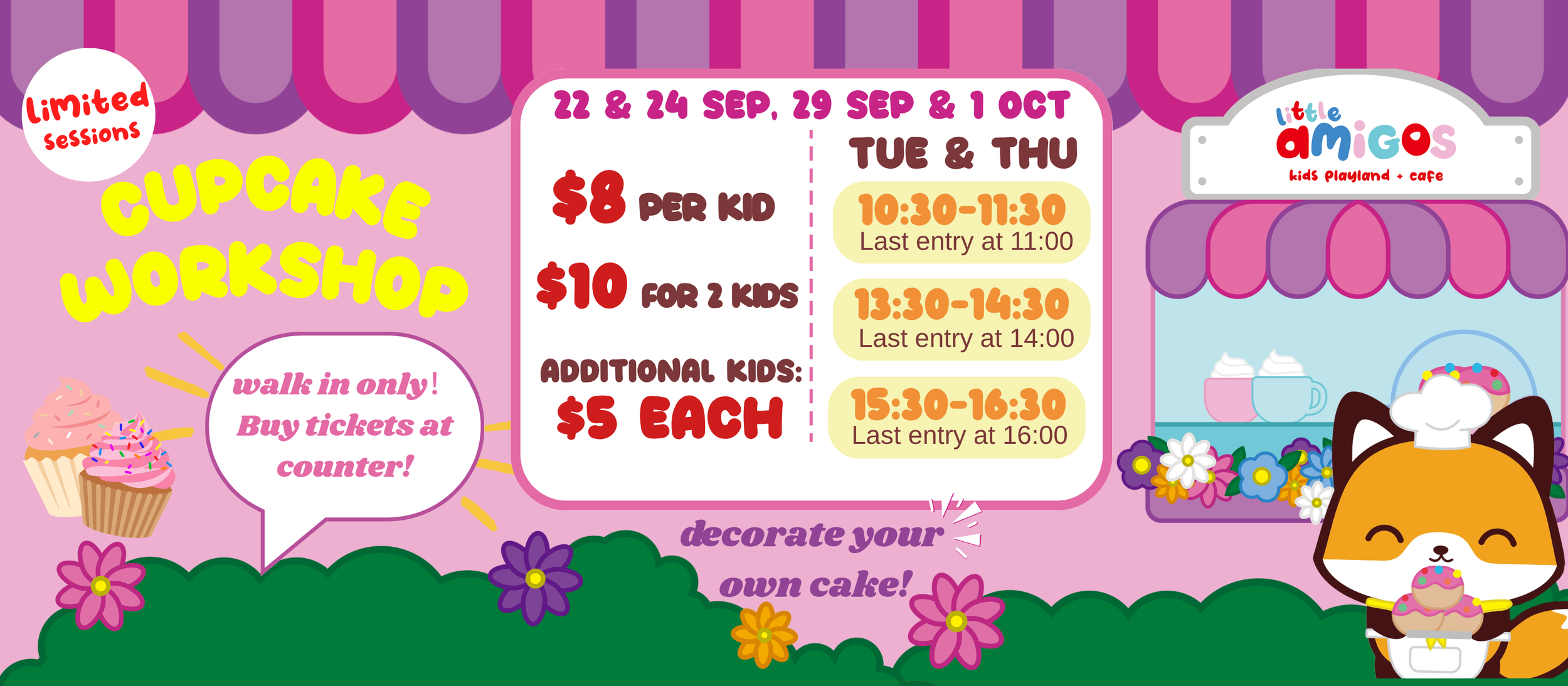 Little Amigos Cupcake Workshop information