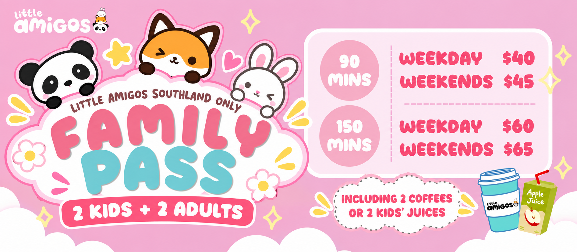 Little Amigos Southland Family Pass prices