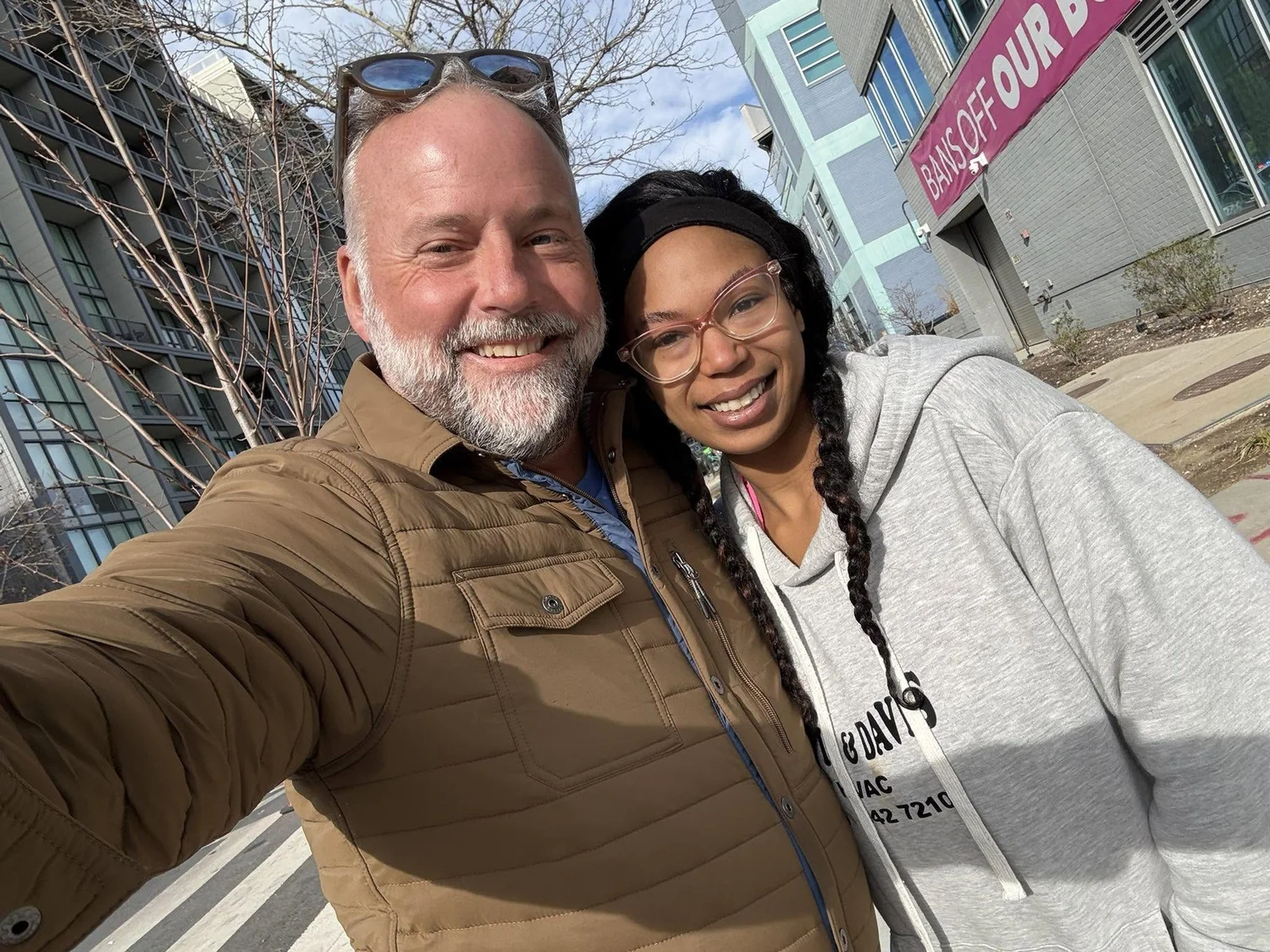 Scott with a smiling mom in DC
