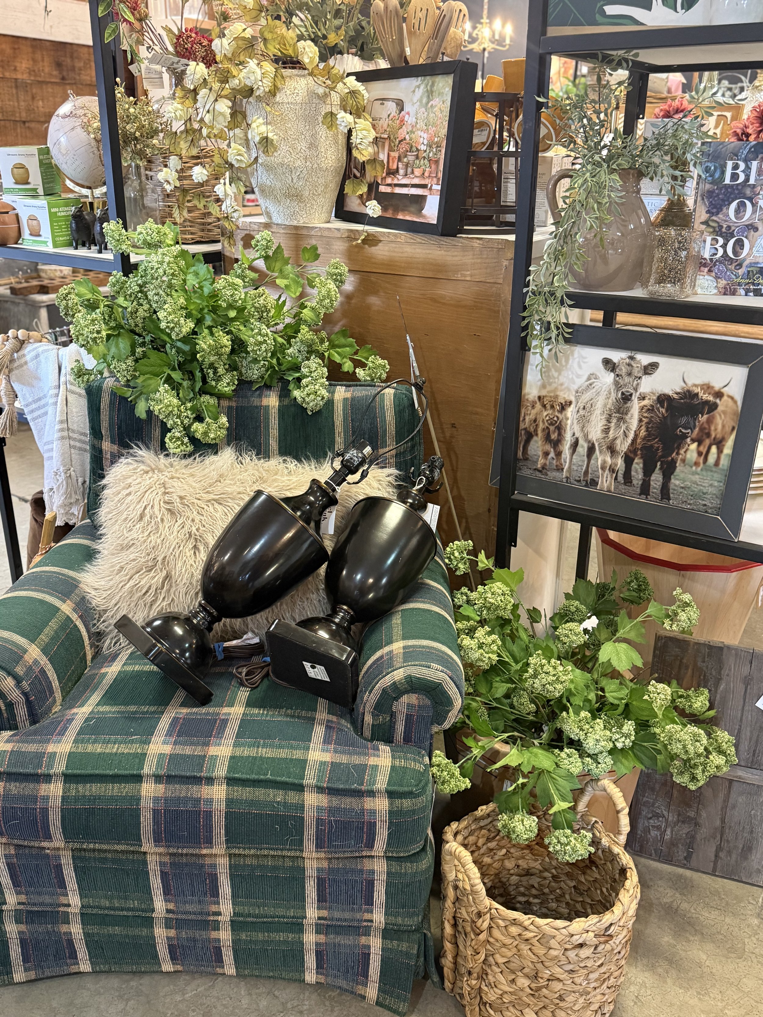 Curated vendor booth inside Rebel Junk Shoppe