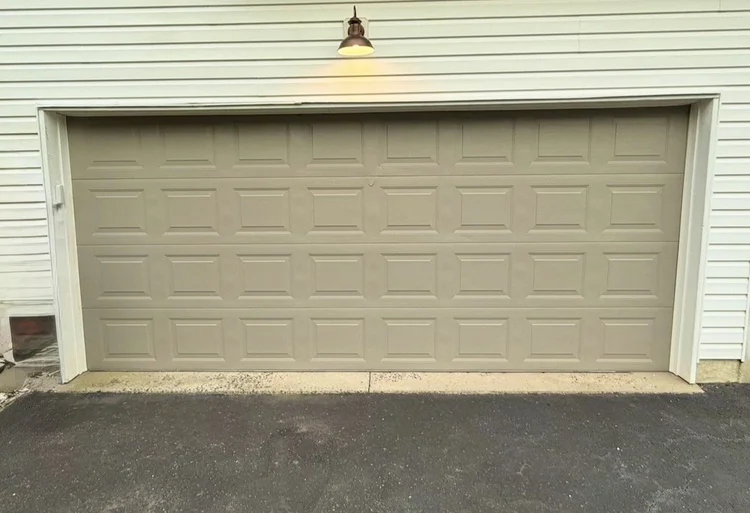 Garage door after repainting