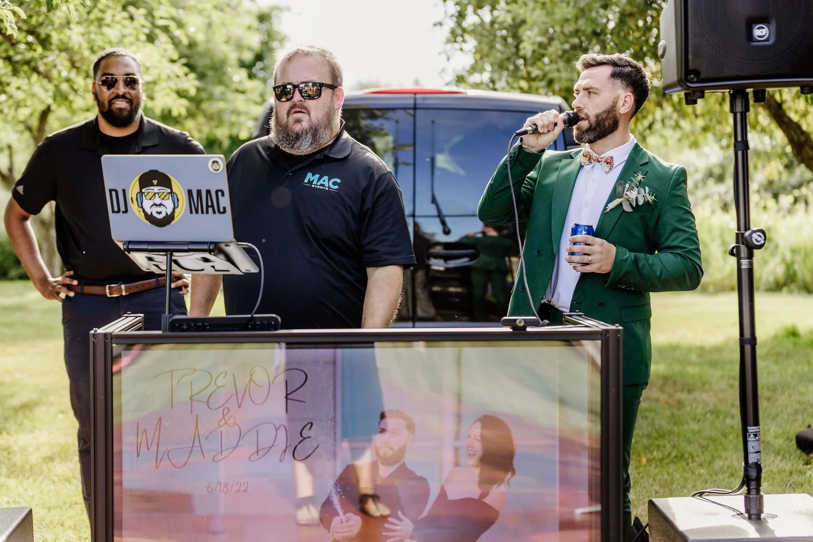 Mac Events DJing an outdoor wedding