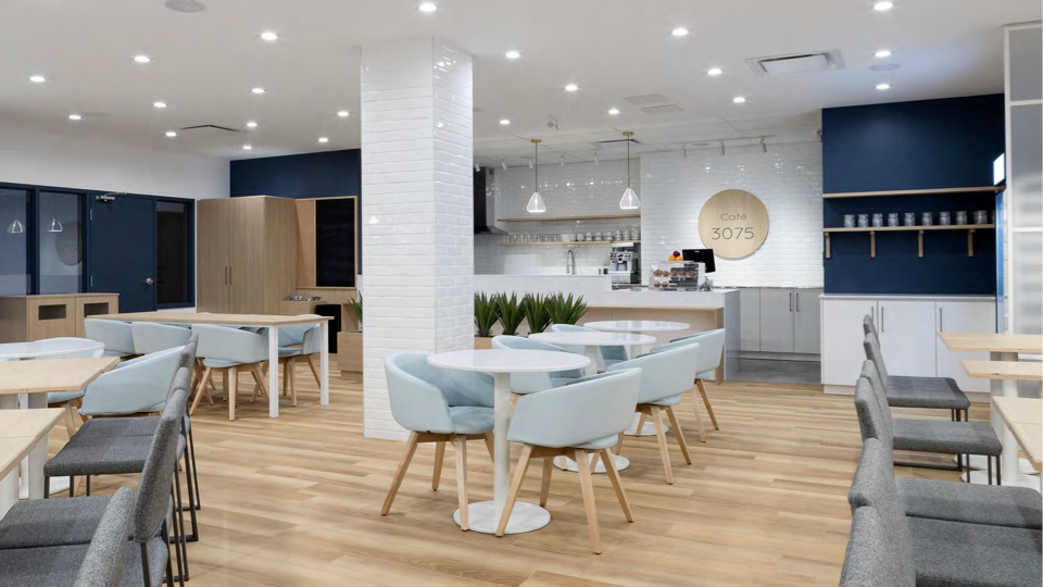 Hospitality café and dining furniture setting