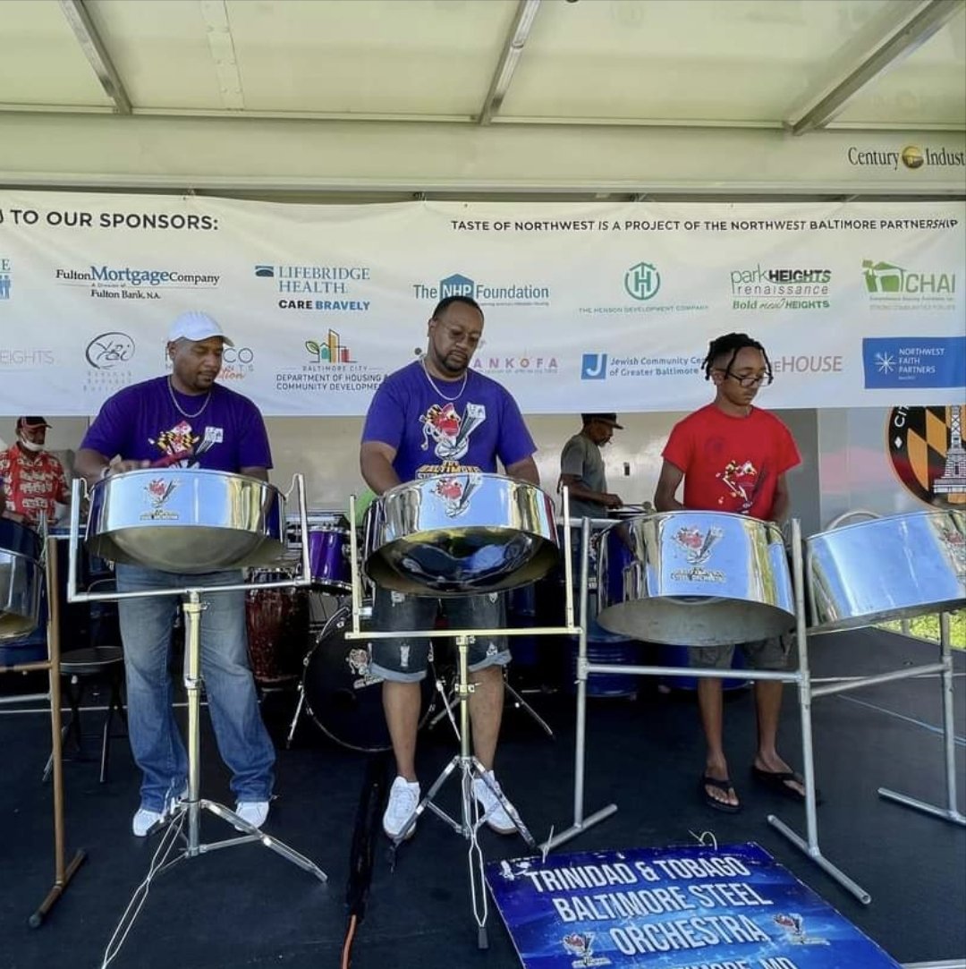 Members of the Trinidad & Tobago Baltimore Steel Orchestra