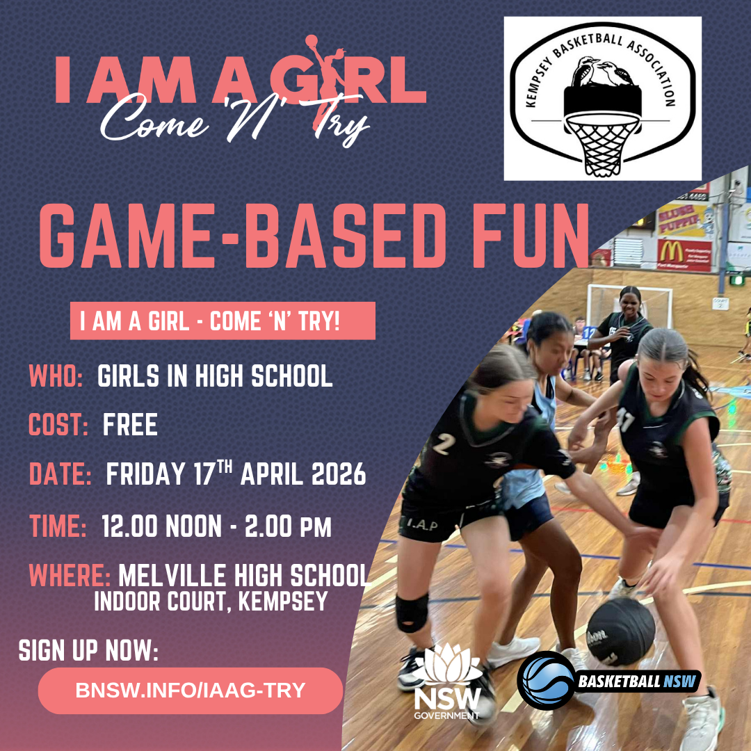 Kempsey School Holiday Basketball high school girls flyer