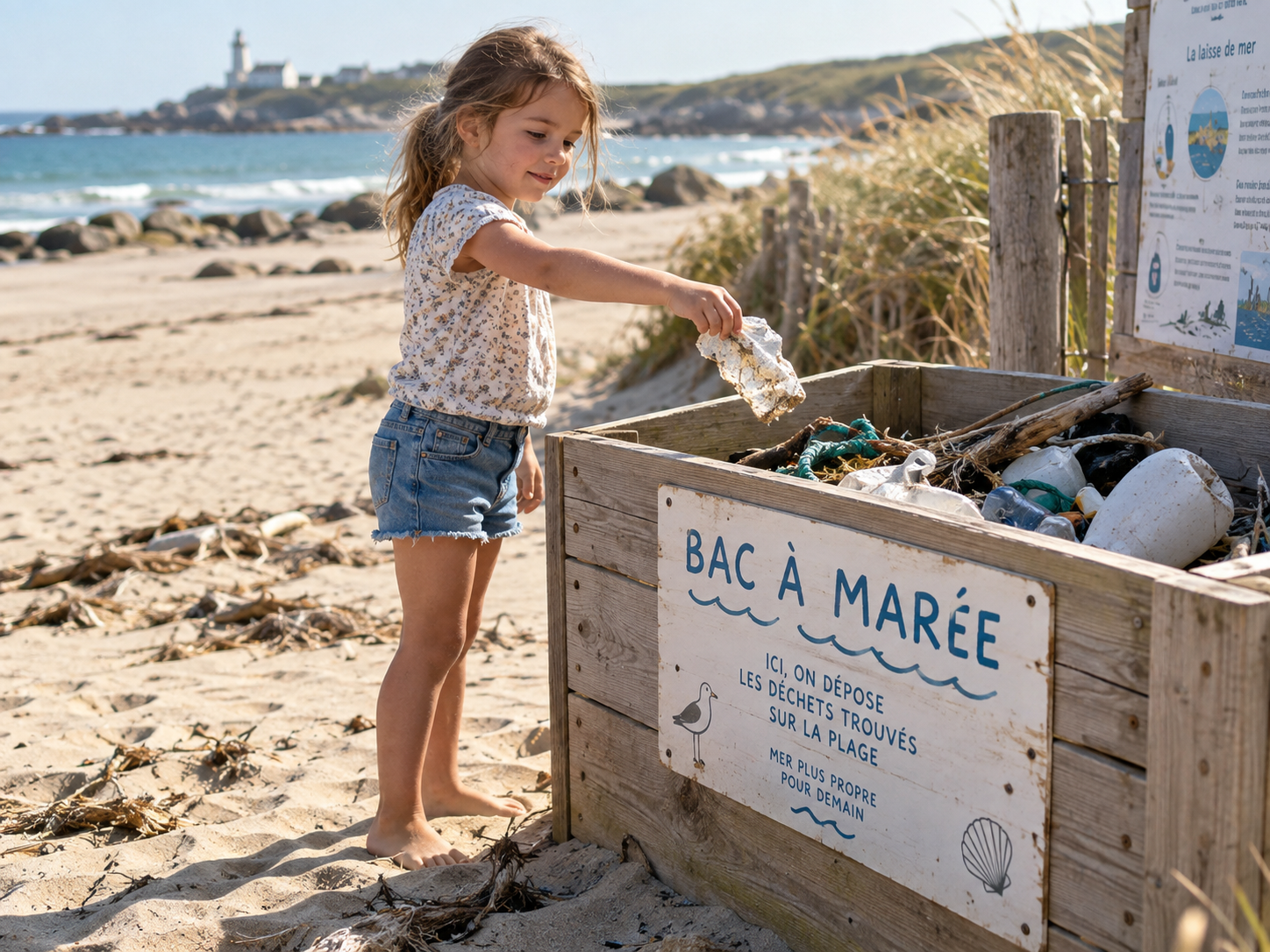 Bac à marée sur la plage