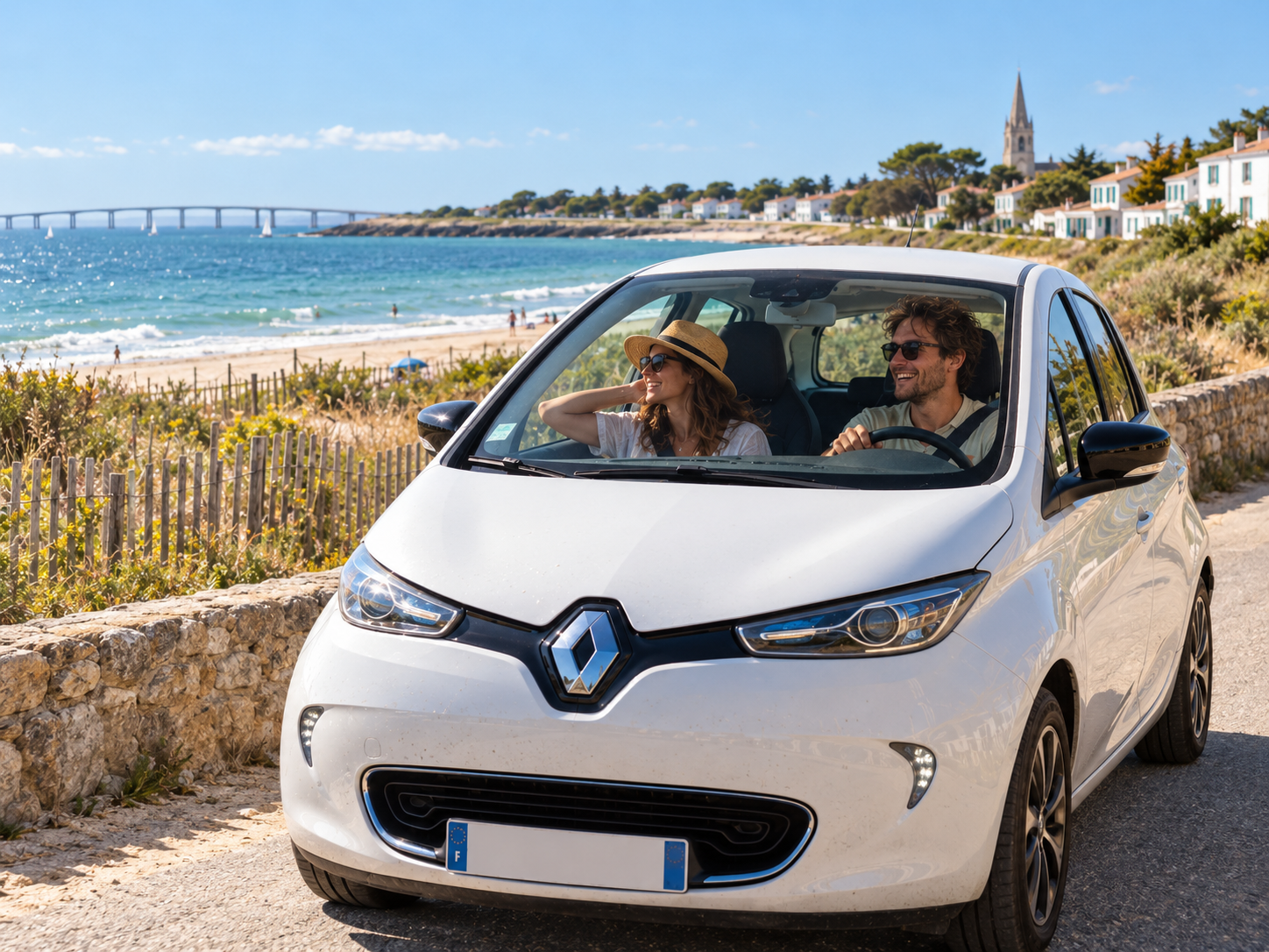 Véhicule électrique en recharge