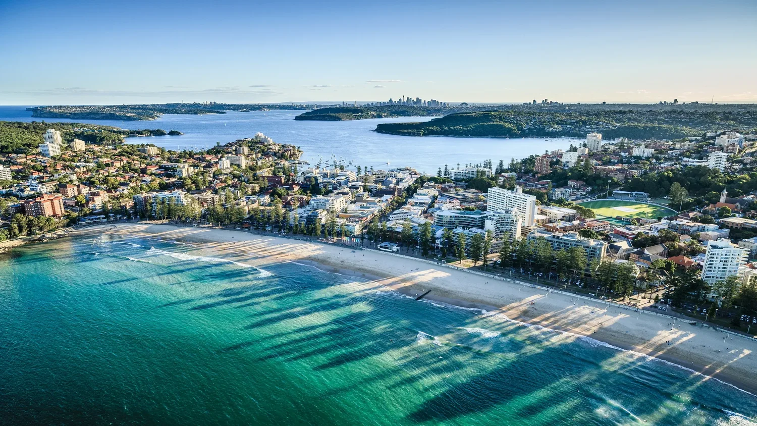 Manly Beach, a half hour ferry ride from Circular Quay