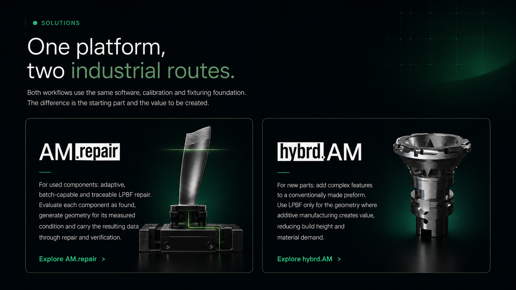 One platform, two industrial routes