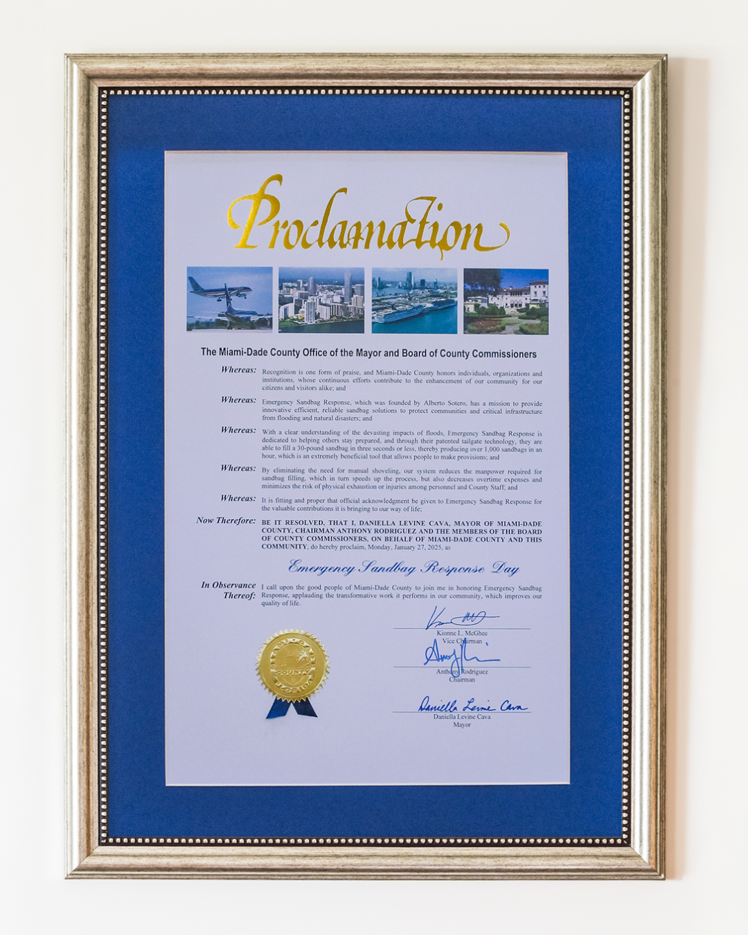 Official Miami-Dade County Proclamation