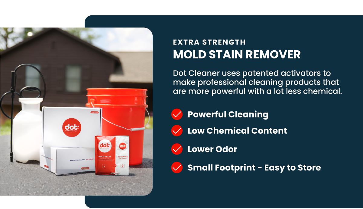 Compare Light and Deep Mold Stain Cleaner