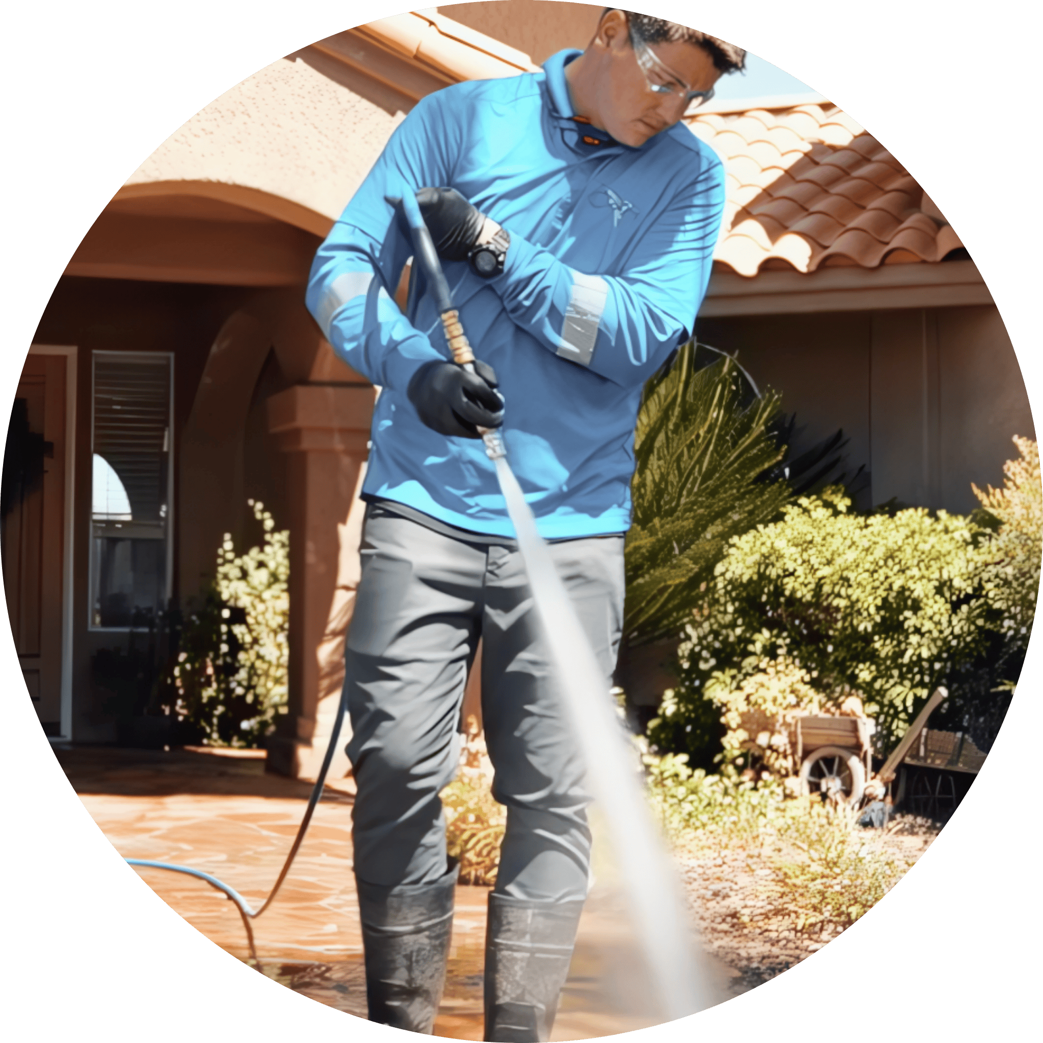 Exterior house cleaning