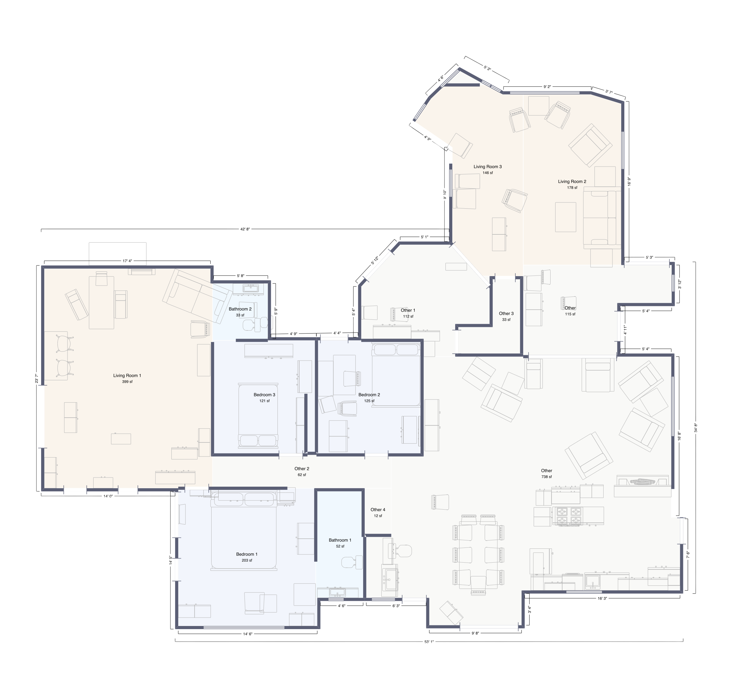 Stitched floorplan
