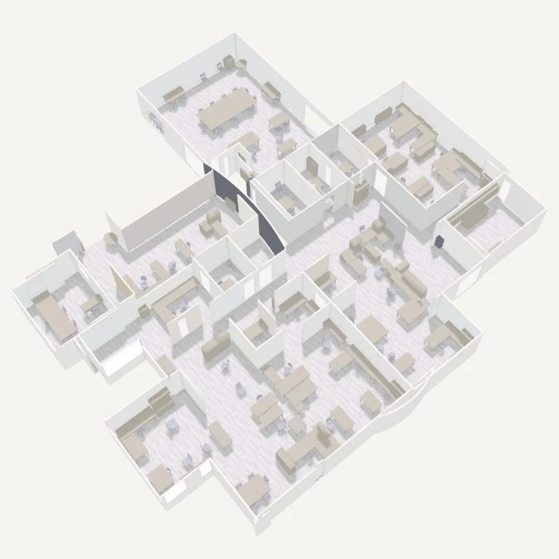 LiDAR floor plan snapshot used for commercial cleaning measurement and workflow planning