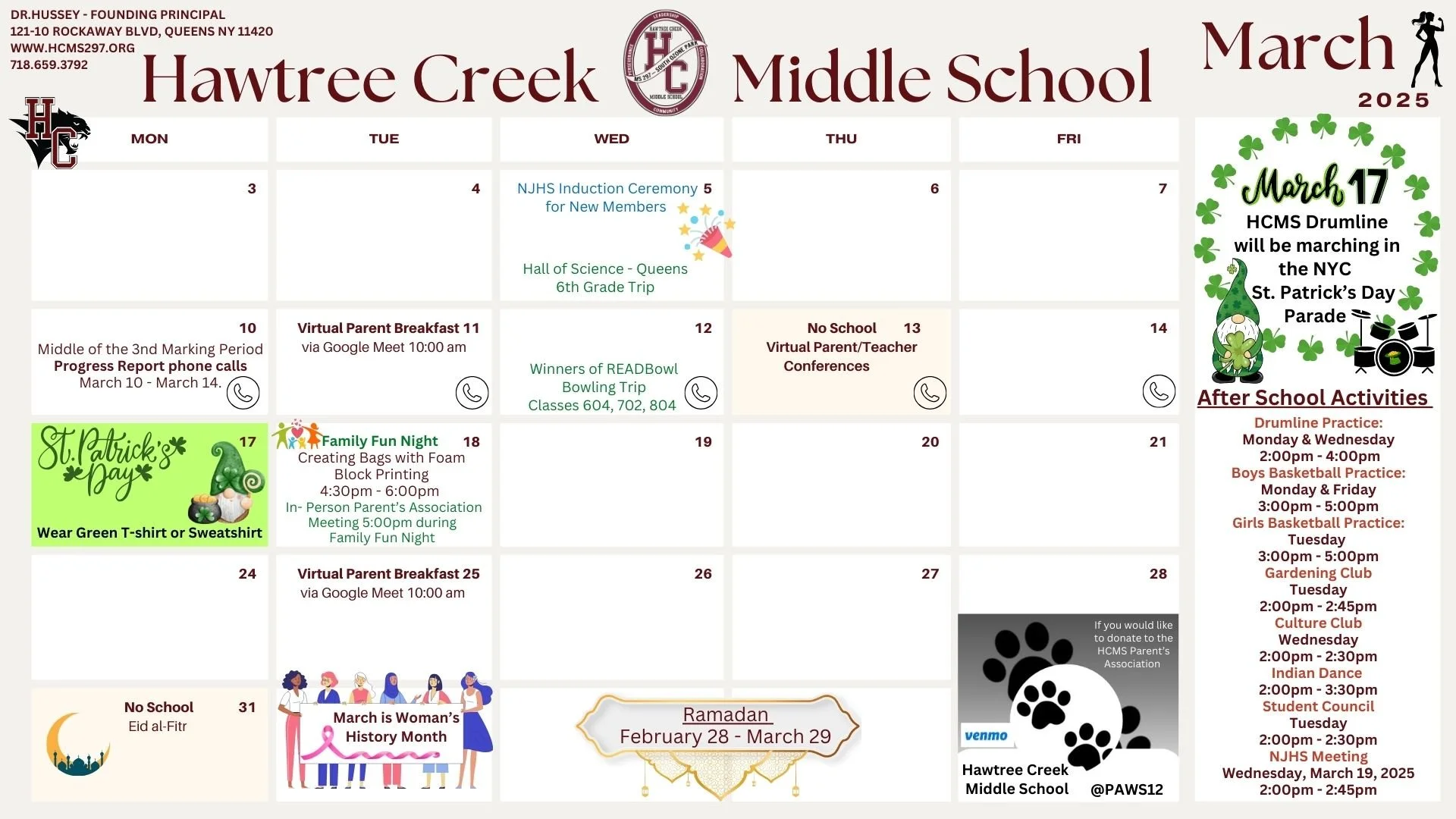 Calendar & Events — Hawtree Creek