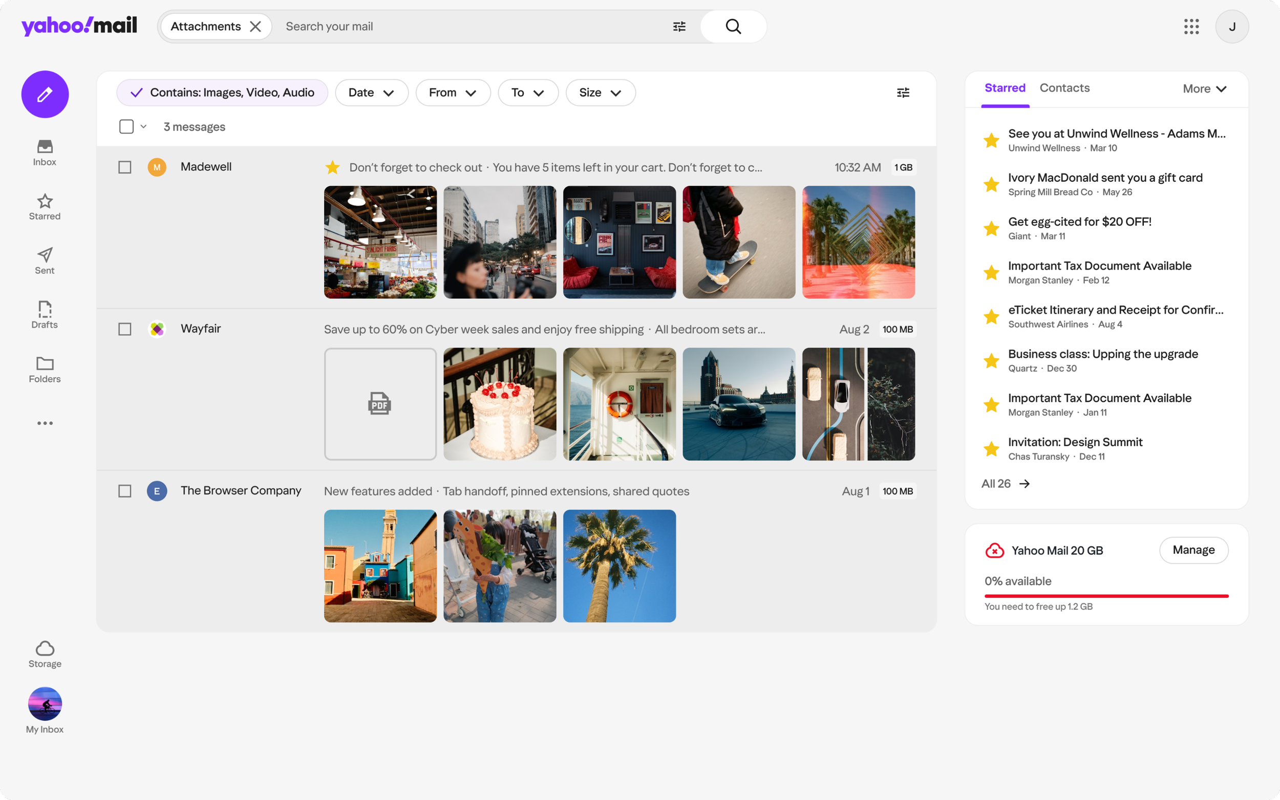 Mail - Attachments View