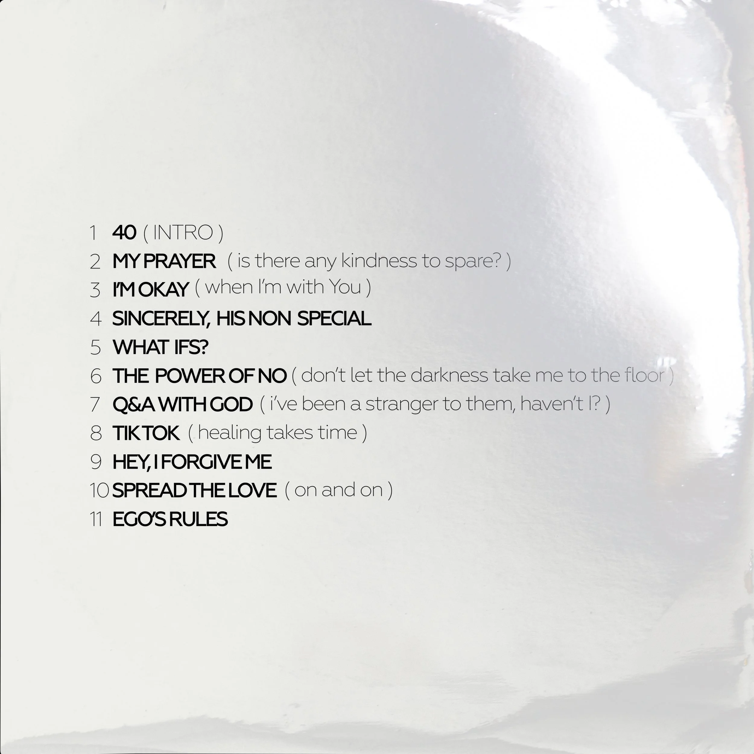 Q&A With God Tracklist
