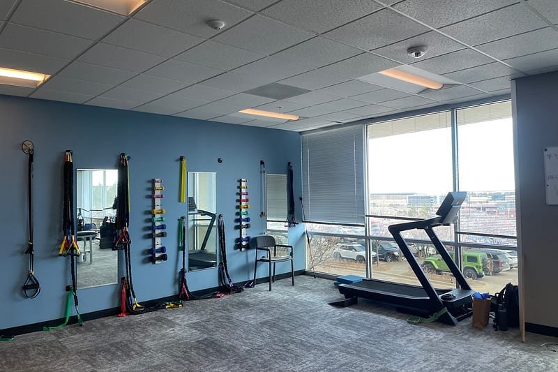 Physical Therapy gym at Mountain View Pain Center Lone Tree