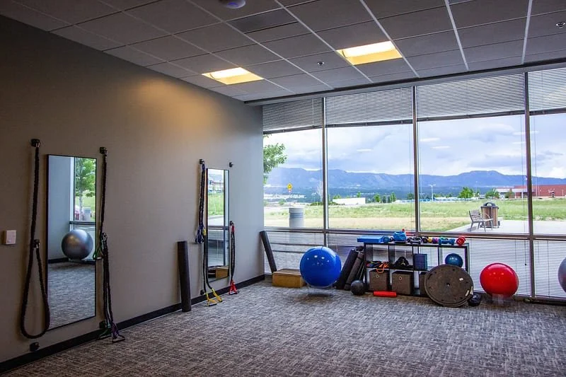 Physical Therapy gym at Mountain View Pain Center InterQuest, Colorado Springs