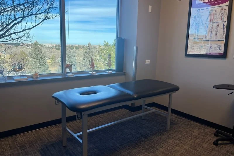 Treatment room at Mountain View Pain Center Highlands Ranch